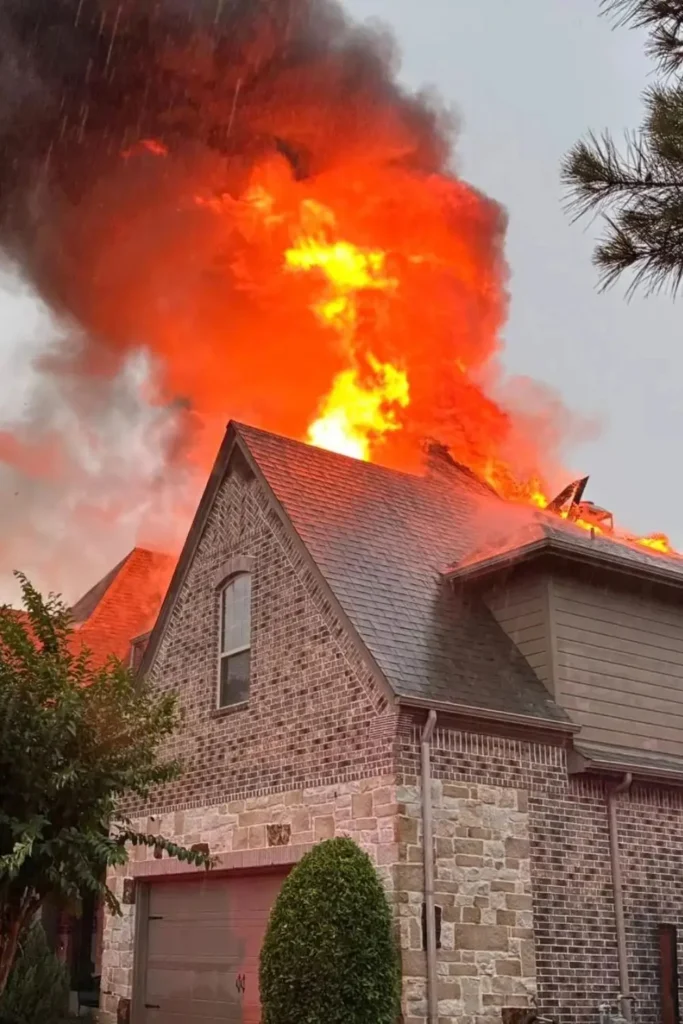 Lightning Strike Burned Down a Texas Home