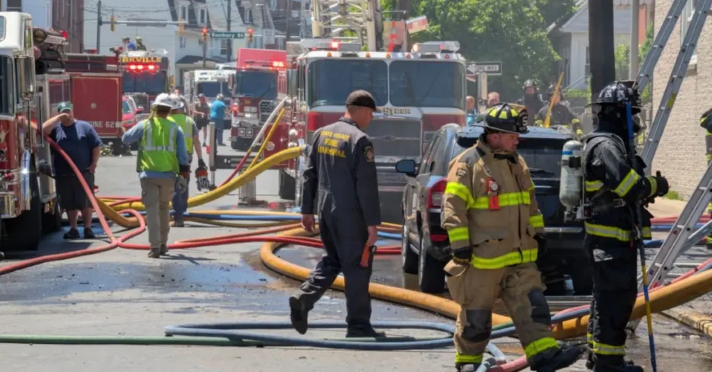 Three Homes Gone in Minutes After Minersville Row Home Fire