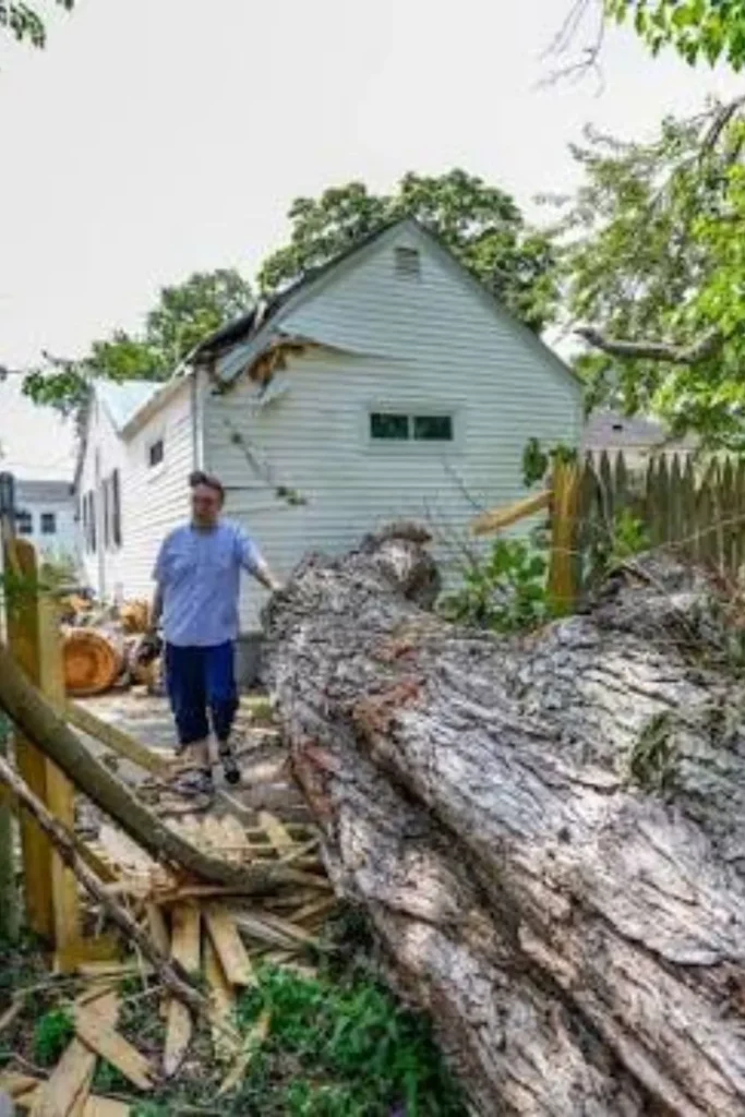 100-Foot Tree Crushed a Warwick Home