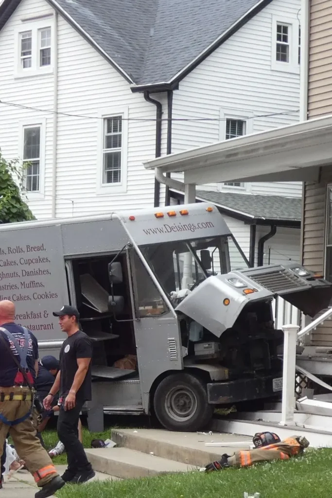 Bakery Truck Slams Into Kingston Home