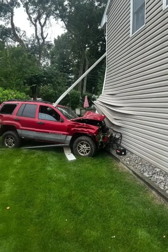 Car Plowed Through Two Fences and a Shed Before Smashing Into a New York Home