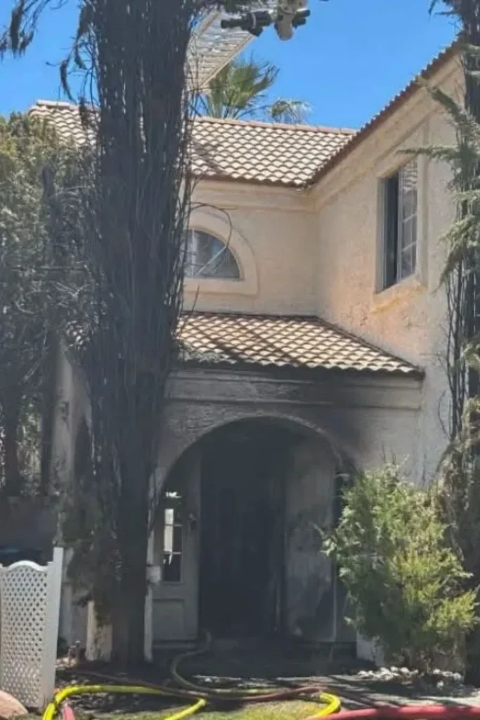Las Vegas Home Fire Spreads from Casita to Neighboring House