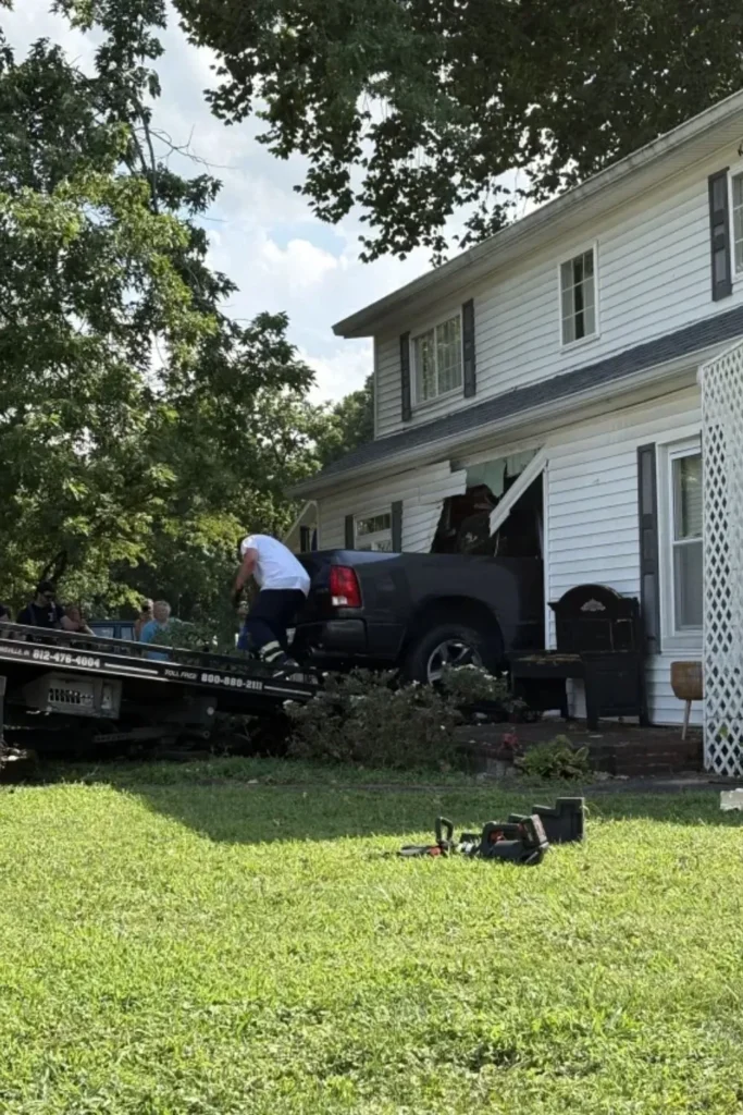 Truck Slammed Into a Newburgh Home