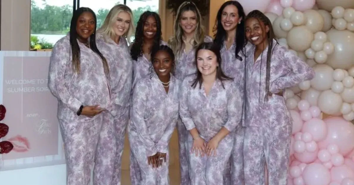 simone biles sleepover party texas home